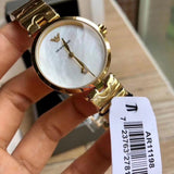 Buy Shop Emporio Armani Arianna Mother of Pearl Dial Gold Steel Strap Watch For Women - AR11198 USA Online