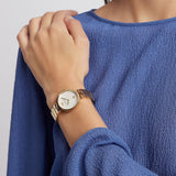 Buy Shop Emporio Armani Arianna Mother of Pearl Dial Gold Steel Strap Watch For Women - AR11198 USA Online