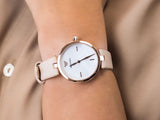 Buy Shop Emporio Armani Arianna Mother of Pearl Dial Pink Leather Strap Watch For Women - AR11199 USA Online