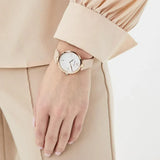 Buy Shop Emporio Armani Arianna Mother of Pearl Dial Pink Leather Strap Watch For Women - AR11199 USA Online