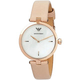 Buy Shop Emporio Armani Arianna Mother of Pearl Dial Pink Leather Strap Watch For Women - AR11199 USA Online