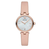 Buy Shop Emporio Armani Arianna Mother of Pearl Dial Pink Leather Strap Watch For Women - AR11199 USA Online