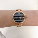 Buy Shop Emporio Armani Arianna Quartz Grey Dial Rose Gold Steel Strap Watch For Women - AR11220 USA Online