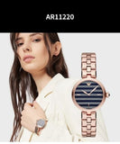 Buy Shop Emporio Armani Arianna Quartz Grey Dial Rose Gold Steel Strap Watch For Women - AR11220 USA Online