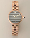 Buy Shop Emporio Armani Arianna Quartz Grey Dial Rose Gold Steel Strap Watch For Women - AR11220 USA Online