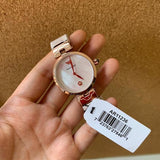 Buy Shop Emporio Armani Arianna White Mother of Pearl Dial Rose Gold Steel Strap Watch For Women - AR11236 USA Online