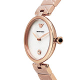 Buy Shop Emporio Armani Arianna White Mother of Pearl Dial Rose Gold Steel Strap Watch For Women - AR11236 USA Online