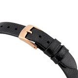 Buy Shop Emporio Armani Aurora Mother Of Pearl Black Dial Black Leather Strap Watch For Women - AR11056 USA Online