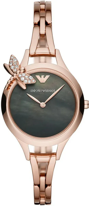 Buy Shop Emporio Armani Aurora Mother of Pearl Grey Dial Rose Gold Steel Strap Watch for Women - AR11139 USA Online