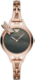 Buy Shop Emporio Armani Aurora Mother of Pearl Grey Dial Rose Gold Steel Strap Watch for Women - AR11139 USA Online