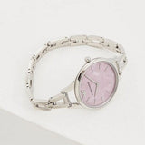 Buy Shop Emporio Armani Aurora Mother Of Pearl Purple Dial Silver Steel Strap Watch For Women - AR11122 USA Online