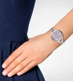Buy Shop Emporio Armani Aurora Mother Of Pearl Purple Dial Silver Steel Strap Watch For Women - AR11122 USA Online