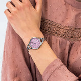 Buy Shop Emporio Armani Aurora Mother Of Pearl Purple Dial Silver Steel Strap Watch For Women - AR11122 USA Online