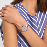 Buy Shop Emporio Armani Aurora Mother Of Pearl Purple Dial Silver Steel Strap Watch For Women - AR11122 USA Online