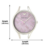 Buy Shop Emporio Armani Aurora Mother Of Pearl Purple Dial Silver Steel Strap Watch For Women - AR11122 USA Online