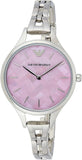 Buy Shop Emporio Armani Aurora Mother Of Pearl Purple Dial Silver Steel Strap Watch For Women - AR11122 USA Online