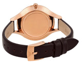 Buy Shop Emporio Armani Aurora Mother of Pearl White Dial Brown Leather Strap Watch For Women - AR11057 USA Online