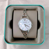 Buy Shop Emporio Armani Aurora Mother Of Pearl White Dial Silver Steel Strap Watch For Women - AR11054 USA Online