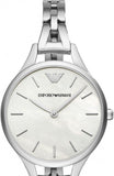 Buy Shop Emporio Armani Aurora Mother Of Pearl White Dial Silver Steel Strap Watch For Women - AR11054 USA Online