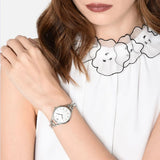 Buy Shop Emporio Armani Aurora Mother Of Pearl White Dial Silver Steel Strap Watch For Women - AR11054 USA Online