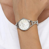 Buy Shop Emporio Armani Aurora Mother Of Pearl White Dial Silver Steel Strap Watch For Women - AR11054 USA Online