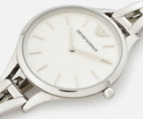 Buy Shop Emporio Armani Aurora Mother Of Pearl White Dial Silver Steel Strap Watch For Women - AR11054 USA Online