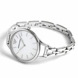 Buy Shop Emporio Armani Aurora Mother Of Pearl White Dial Silver Steel Strap Watch For Women - AR11054 USA Online