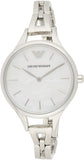 Buy Shop Emporio Armani Aurora Mother Of Pearl White Dial Silver Steel Strap Watch For Women - AR11054 USA Online