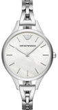 Buy Shop Emporio Armani Aurora Mother Of Pearl White Dial Silver Steel Strap Watch For Women - AR11054 USA Online