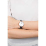 Buy Shop Emporio Armani Aurora Quartz Mother Of Pearl White Dial Blue Leather Strap Watch For Women - AR11090 USA Online