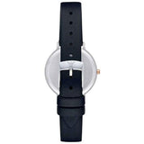 Buy Shop Emporio Armani Aurora Quartz Mother Of Pearl White Dial Blue Leather Strap Watch For Women - AR11090 USA Online