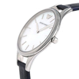 Buy Shop Emporio Armani Aurora Quartz Mother Of Pearl White Dial Blue Leather Strap Watch For Women - AR11090 USA Online