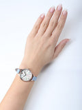 Buy Shop Emporio Armani Aurora Quartz Mother of Pearl White Dial Blue Leather Strap Watch For Women - AR11109 USA Online
