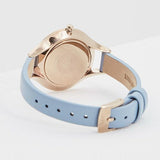 Buy Shop Emporio Armani Aurora Quartz Mother of Pearl White Dial Blue Leather Strap Watch For Women - AR11109 USA Online