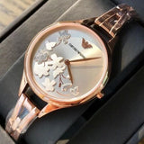 Buy Shop Emporio Armani Aurora Quartz Silver Dial Gold Steel Strap Watch For Women - AR11108 USA Online