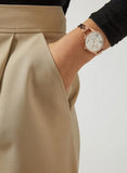 Buy Shop Emporio Armani Aurora Quartz Silver Dial Gold Steel Strap Watch For Women - AR11108 USA Online