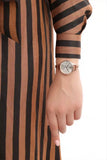 Buy Shop Emporio Armani Aurora Quartz Silver Dial Gold Steel Strap Watch For Women - AR11108 USA Online