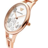 Buy Shop Emporio Armani Aurora Quartz Silver Dial Gold Steel Strap Watch For Women - AR11108 USA Online