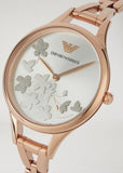 Buy Shop Emporio Armani Aurora Quartz Silver Dial Gold Steel Strap Watch For Women - AR11108 USA Online