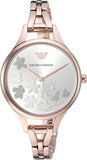Buy Shop Emporio Armani Aurora Quartz Silver Dial Gold Steel Strap Watch For Women - AR11108 USA Online