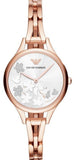 Buy Shop Emporio Armani Aurora Quartz Silver Dial Gold Steel Strap Watch For Women - AR11108 USA Online