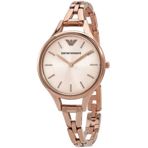 Buy Shop Emporio Armani Aurora Rose Gold Dial Rose Gold Steel Strap Watch for Women - AR11055 USA Online