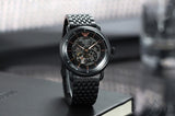 Buy Shop Emporio Armani Automatic Multifunction Black Dial Black Mesh Bracelet Watch For Men - AR60025 USA Online