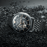 Buy Shop Emporio Armani Automatic Multifunction Black Dial Black Mesh Bracelet Watch For Men - AR60025 USA Online