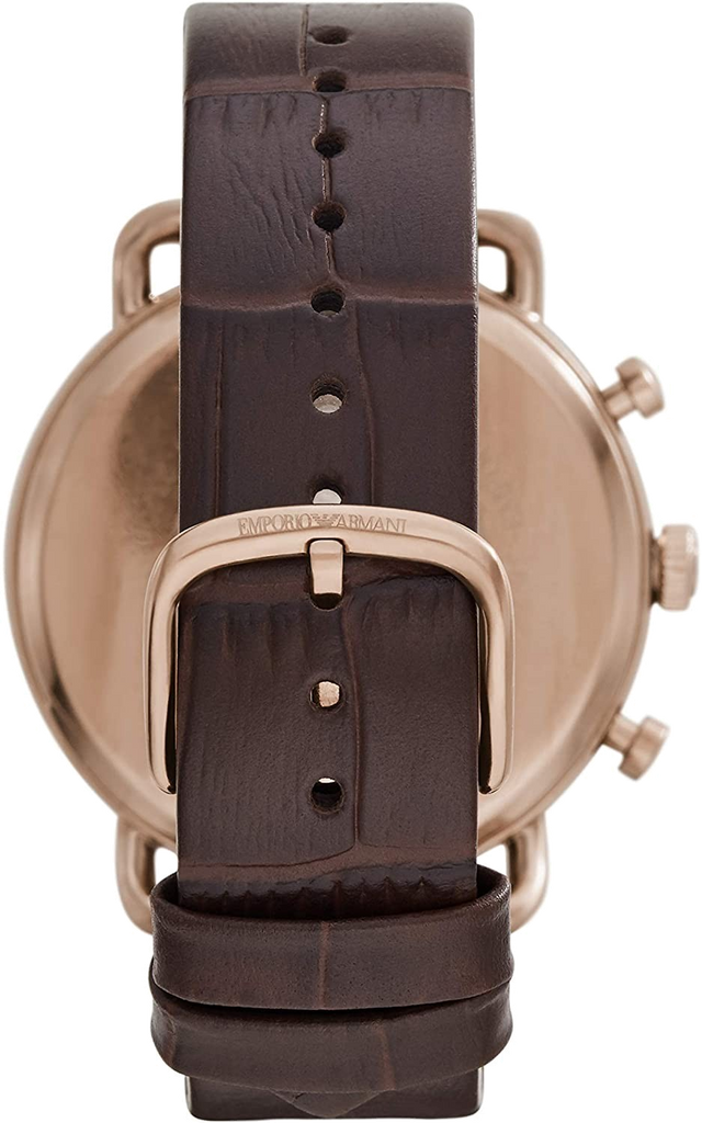 Buy Shop Emporio Armani Aviator Quartz Black Dial Brown Leather Strap Watch For Men - AR11337 USA Online