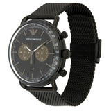 Buy Shop Emporio Armani Aviator Black Dial Black Mesh Bracelet Watch For Men - AR11142 USA Online