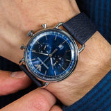 Buy Shop Emporio Armani Aviator Blue Dial Blue Leather Strap Watch For Men - AR11105 USA Online