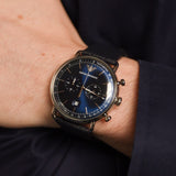 Buy Shop Emporio Armani Aviator Blue Dial Blue Leather Strap Watch For Men - AR11105 USA Online