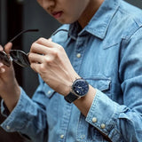 Buy Shop Emporio Armani Aviator Blue Dial Blue Leather Strap Watch For Men - AR11105 USA Online