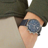Buy Shop Emporio Armani Aviator Blue Dial Blue Leather Strap Watch For Men - AR11105 USA Online